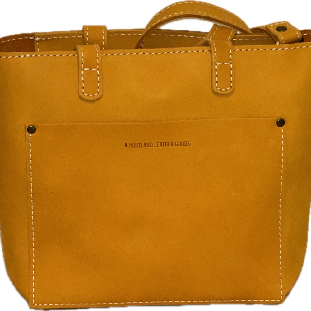 Portland Leather Goods Turmeric Mini Zip Crossbody Tote
